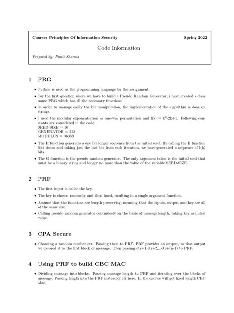 Code Documentation | PDF