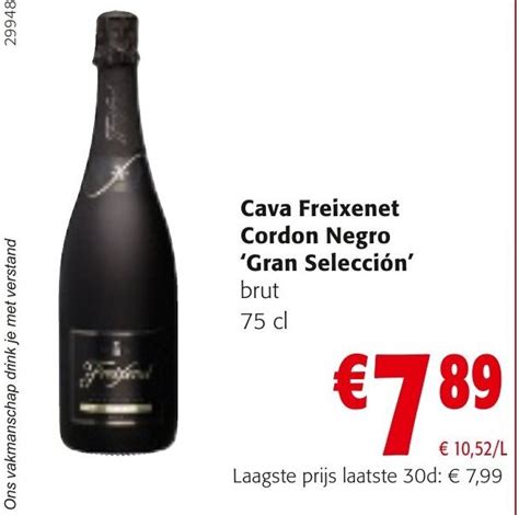 Cava Freixenet Cordon Negro Gran Seleccion Brut Cl Promotie Bij Colruyt