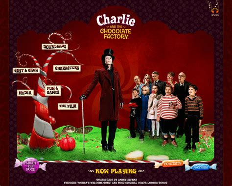 Charlie and the Chocolate Factory in 2005 - Web Design Museum