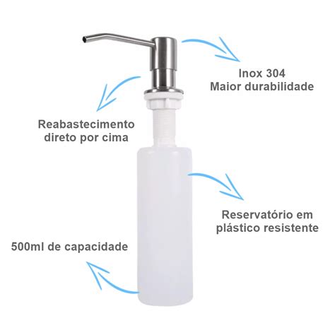 Dosador De Detergente Sab O De Embutir Ml Dotec Dotec Shop Cubas