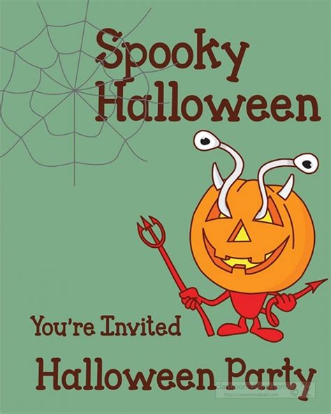 Halloween Clipart-spooky halloween your invited party clipart animation