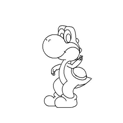 Yoshi - Outline by Erryx on DeviantArt