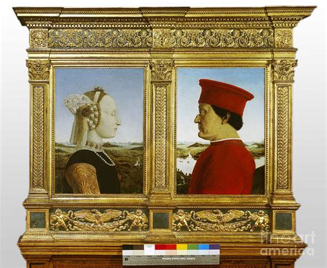 Portraits Of Federico De Montefeltro Painting By Piero Della Francesca