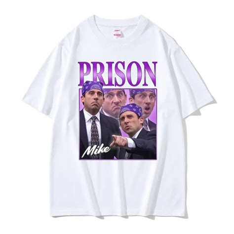 Prison Mike Michael Scott Homage The Office Tshirt Men Women Harajuku