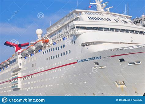 Carnival Ecstasy Cruise Ship in Nassau, Bahamas Editorial Image - Image ...