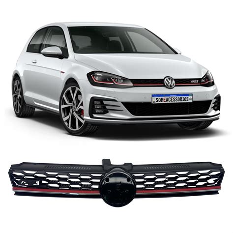 Grade Frontal Colmeia Vermelho Golf Gti Mk Vo