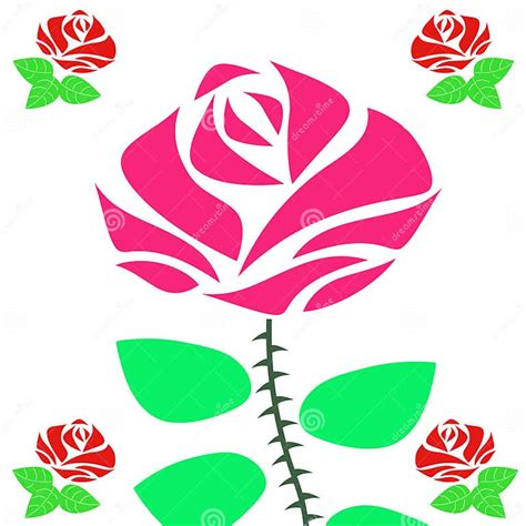 Beautiful Pink Rose Stock Vector Illustration Of Vector 60664739