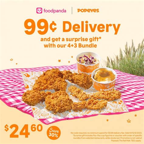 Popeyes FoodPanda 0 99 Delivery Fee Promotion