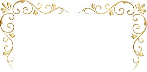 Download Transparent Gold Frame Corner Png Clipart Borders And Frames ...