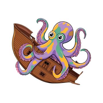 T Shirt Vector A Colorful Octopus With Its Tentacles Wrapped Around