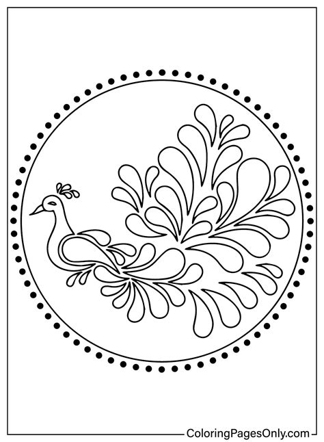 Rangoli Coloring Page - Free Printable Coloring Pages