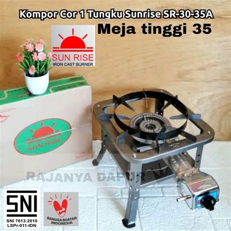 Kompor Cor Sr 30 Auto 35 Meja Plat Tinggi 35 Kompor Gas 1 Tungku Sun