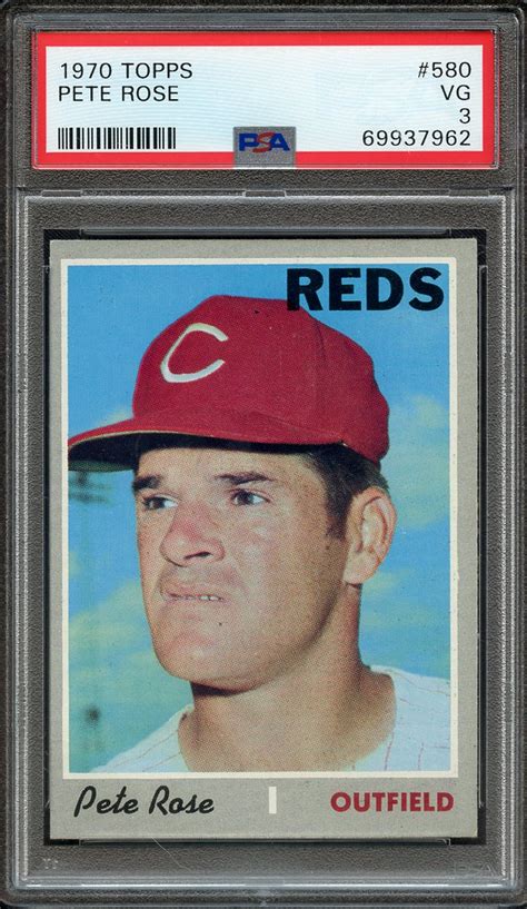 Lot Detail 1970 TOPPS 580 PETE ROSE PSA VG 3