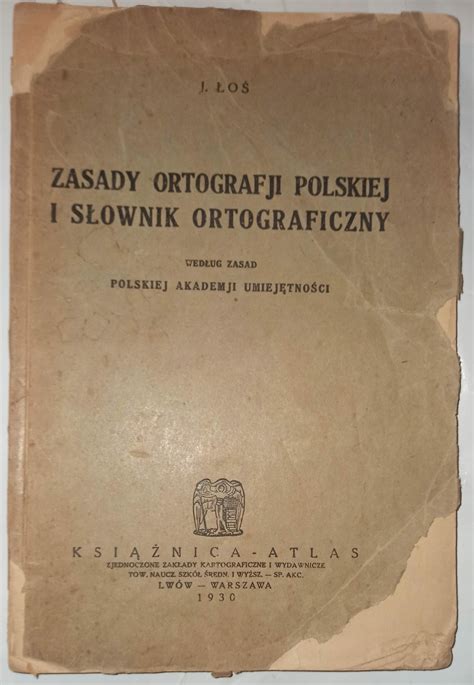 Zasady Ortografii Polskiej 1930 Niska Cena Na Allegro Pl