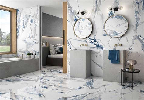 Blue Marble Effect Bathroom Tiles – Semis Online