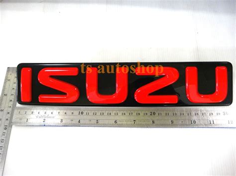 LOGO FRONT RED ISUZU EMBLEM FOR ALL NEW ISUZU DMAX D MAX 2012 TRUCK