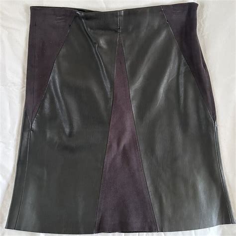 Premise Skirts Premise Studio Black Soft Stretch Faux Leather Suede