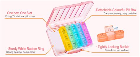 Amazon Zoksi Moisture Proof Pill Organizer Times A Day Sealed