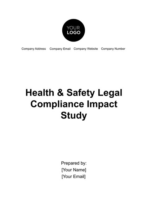 Free Health & Safety Legal Compliance Impact Study Template to Edit Online