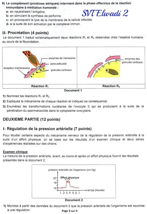 Bac Sc Exp Rimentales Sciences Svt Bac Svt Session De Contr Le