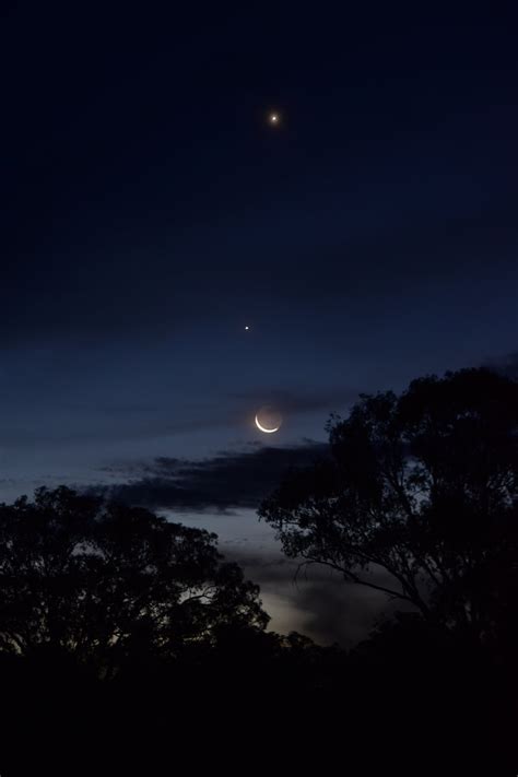 The Phasing Moon | at night, outside