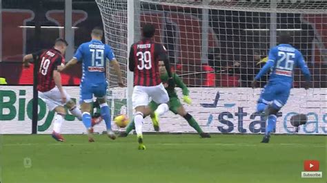 Milan Napoli 2 0 Coppa Italia Piatek Doppietta Youtube