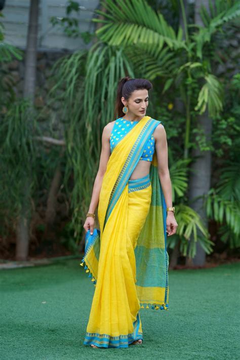 Pin On Yellow Linen Saree Shilpa Reddy Bengali Bridal Makeup