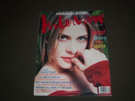 1993 December Interview Magazine Nastassja Kinski Cover Sp 3276 Ebay