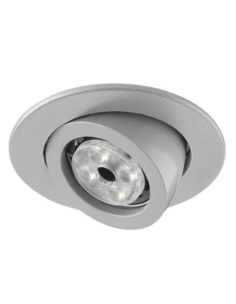 Plafonnier Encastr Tilt Mini Luna Adjustable Round Gx W Gris