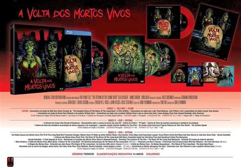 Box A Volta Dos Mortos Vivos Blu Ray Dvd Duplo Cd Cards MercadoLivre