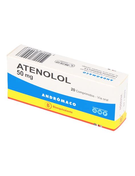 Atenolol Mg Comprimidos Bioequivalente Andromaco