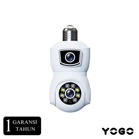 Jual YOGO IP Lampu CCTV 8MP DOUBLE LENS 2 Lensa WiFi CCTV BOHLAM Dual