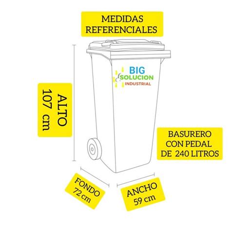 Contenedor De Basura Plastico Tapa Y Pedal Litros Verde Big