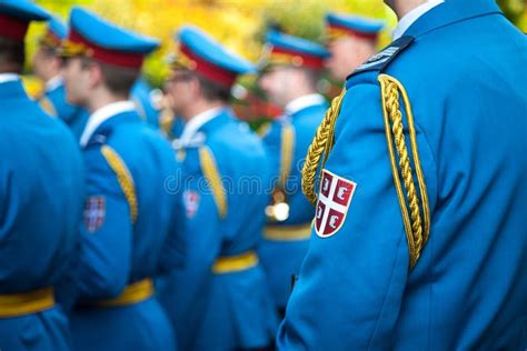 Serbian Army Guards Salutes The Flag Editorial Image Image Of March