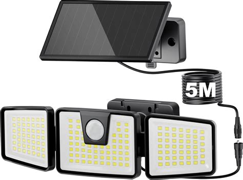 Solar Lights Outdoor 226 LED Solar Security Lights And 3 Modes Motion