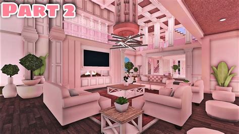 Bloxburg Modern Barbie Dreamhouse Speedbuild Part Interior Youtube