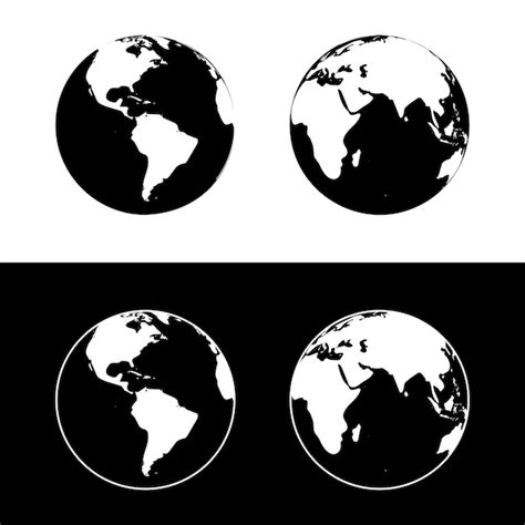 Ilustra O Em Vetor Do Planeta Terra Globo Terrestre Isolado Em Fundo