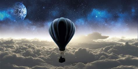 Blue Hot Air Balloon 1080p 2k 4k 5k Hd Wallpapers Free Download