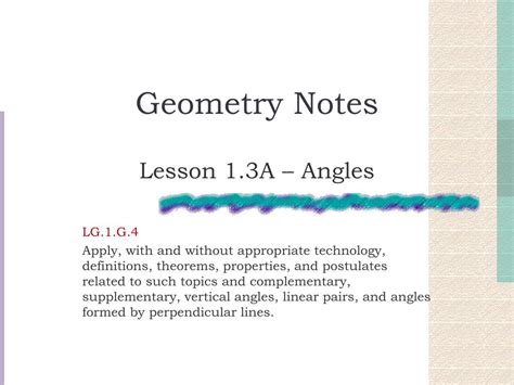 PPT - Geometry Notes PowerPoint Presentation, free download - ID:5621814