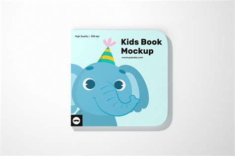 Children's Illustration Book Mockup (Square) - Mockup Daddy