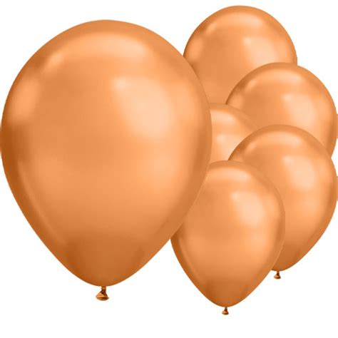 Chrome Copper Round Latex Qualatex Balloons 28cm 11 In Pack Of 25