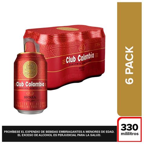 Cerveza Club Colombia Roja Lata Sixpack X 330 Ml Jumbo Colombia