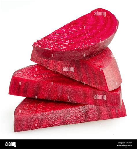 Red Beetroot Slices Isolated On White Background Stock Photo Alamy