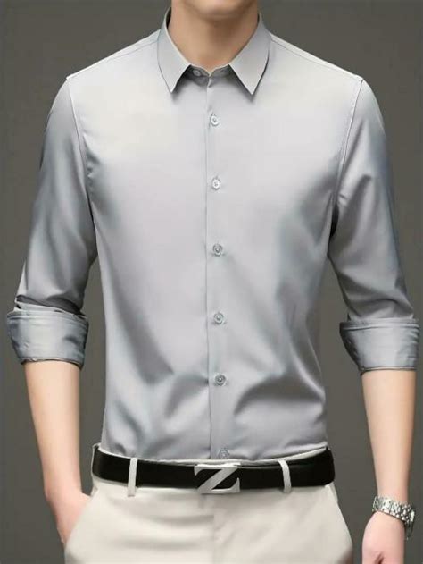 Buy Classy Vouge Men Regular Fit Solid Spread Collar Formal Shirt Light