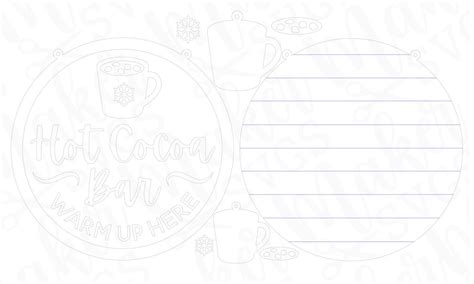 Hot Cocoa Sign Svg Ornament Svg Hot Cocoa Svg Laser Cut Etsy
