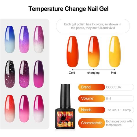 Buy Coscelia Temperature Changing Gel Polish Ml Thermal Color Changing