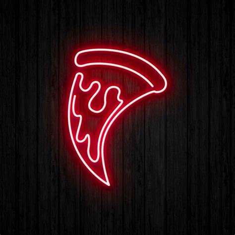 Canvas Freaks X Neon Red Pizza Slice Sign With Dimmer