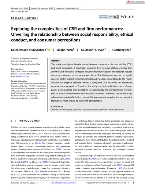 Pdf Exploring The Complexities Of Csr And Firm Performances