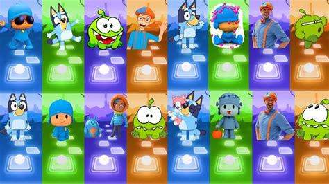 Pocoyo Bluey Bingo Om Nom Gummy Bear Blippi Oddbods Newt