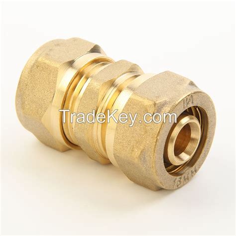 Brass Copper Compression Fittings For Pex Al Pex Pipe With Aenor Wras